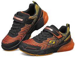 Lookbook 大童 Skechers Thermoflux 2.0 閃燈休閒運動鞋 橙黑