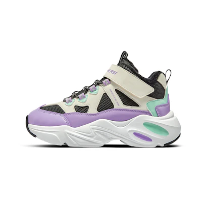 (Youth) Skechers Trainers 'Beige Black Purple'
