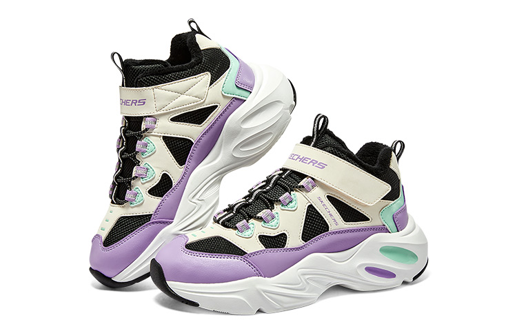 (Youth) Skechers Trainers 'Beige Black Purple' 圖 3