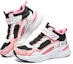 Lookbook (JR) Skechers Kasut Latihan 'Hitam Putih Merah Jambu' 302583L-BKWP