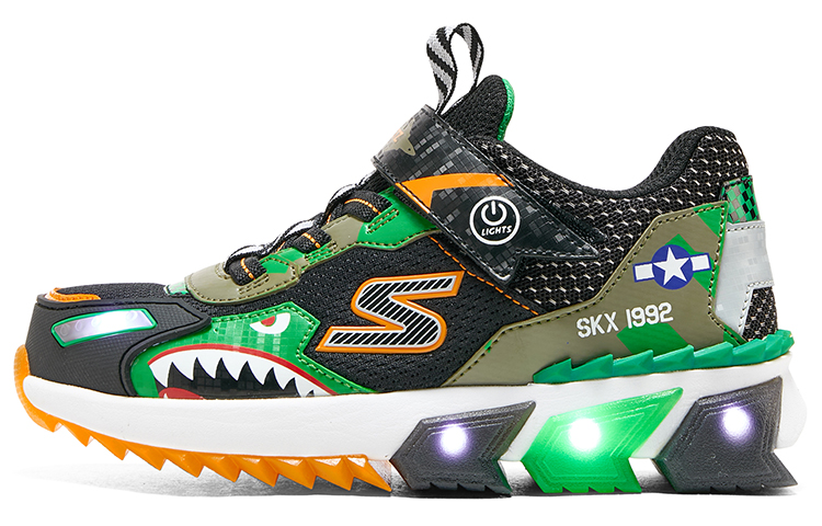 (Youth) Skechers Training Shoes 'Black Green' 401525L-BKGR