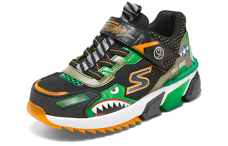 Shop (JR) Sepatu Training Skechers 'Hitam Hijau' 401525L-BKGR