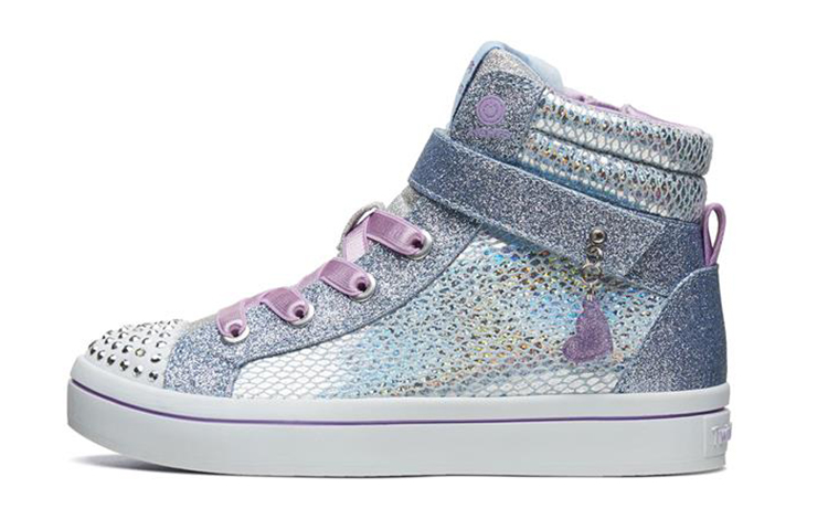 (Youth) Skechers Twi-Lites High 'Light Blue Silver' 20256L-LBSL