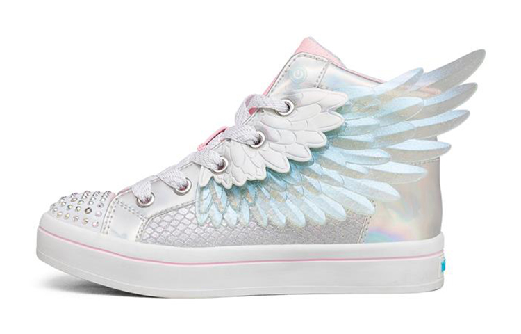(Youth) Skechers Twi-Lites 2.0 'Silver Pink'