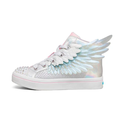 (Youth) Skechers Twi-Lites 2.0 'Silver Pink'