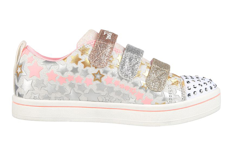 Order (JR) Skechers Twinkle Sparks ''Gold Glitzer Weiß'' 314839L-WMLT