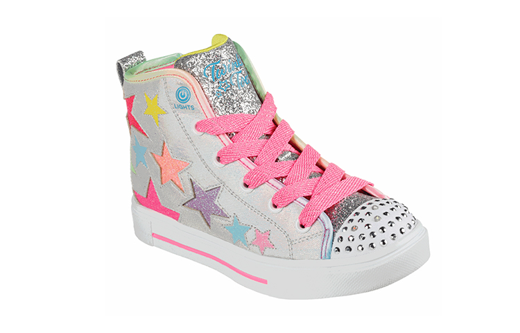 Lookbook (JR) Skechers Twinkle Sparks ''Star Glitz Rosa Bianco'' 314792L-SMLT