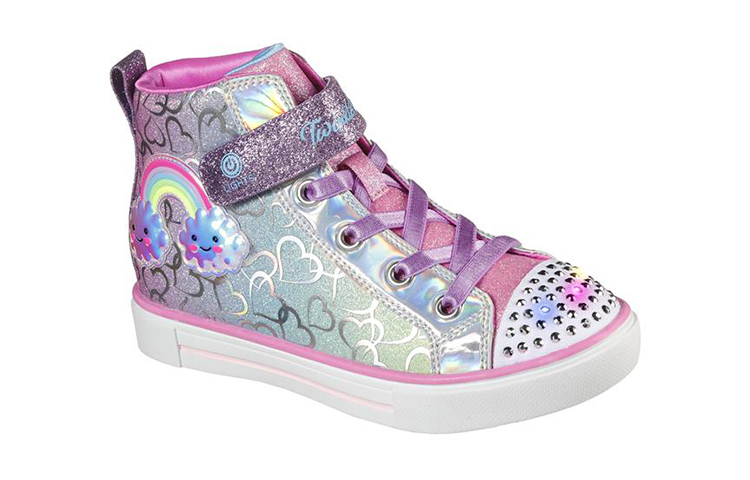 Lookbook (JR) 스케쳐스 트윙클 스파크스 하이 '퍼플 화이트' (Skechers Twinkle Sparks High '퍼플 화이트') 314794L-MLT