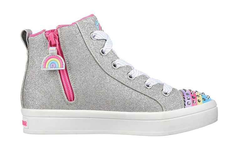 Order (JR) Skechers Twinkle Toes: Twinkle Sparks ''Regenbogen Glanz Grau Pink'' 314551L-SMLT