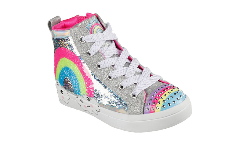Lookbook (JR) Skechers Twinkle Toes: Twinkle Sparks ''Regenbogen Glanz Grau Pink'' 314551L-SMLT