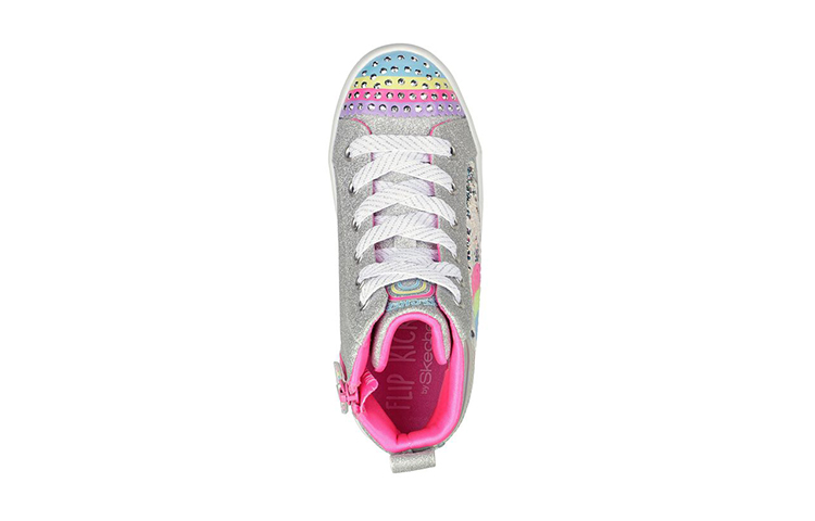 Shop (JR) Skechers Twinkle Toes: Twinkle Sparks ''Regenbogen Glanz Grau Pink'' 314551L-SMLT