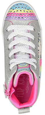 (JR) Skechers Twinkle Toes: Twinkle Sparks ''Regenbogen Glanz Grau Pink'' 314551L-SMLT Shop (JR) Skechers Twinkle Toes: Twinkle Sparks ''Regenbogen Glanz Grau Pink'' 314551L-SMLT