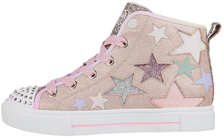 (Youth) Skechers Twinkle Toes: Twinkle Sparks 'Star Glitz Grey Pink White' 314792L-GDMT (Youth) Skechers Twinkle Toes: Twinkle Sparks 'Star Glitz Grey Pink White' 314792L-GDMT