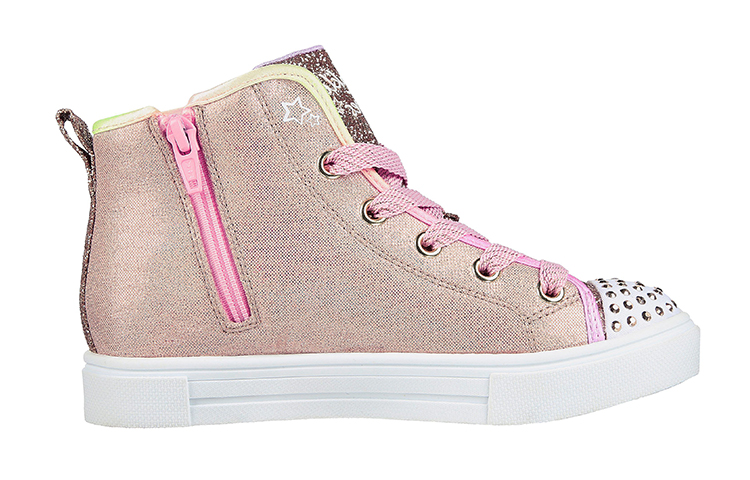 (Youth) Skechers Twinkle Toes: Twinkle Sparks 'Star Glitz Grey Pink White' 圖 2