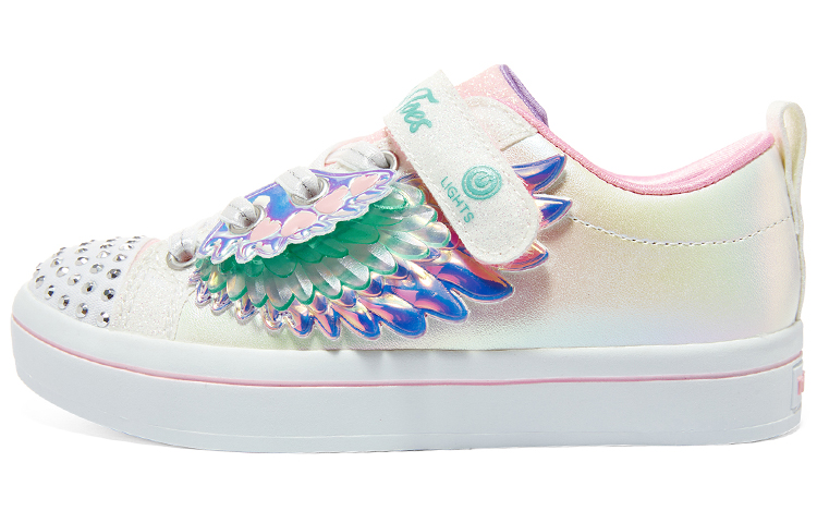 (Youth) Skechers Twinkle Toes 'White Multi' 314454L-WMLT
