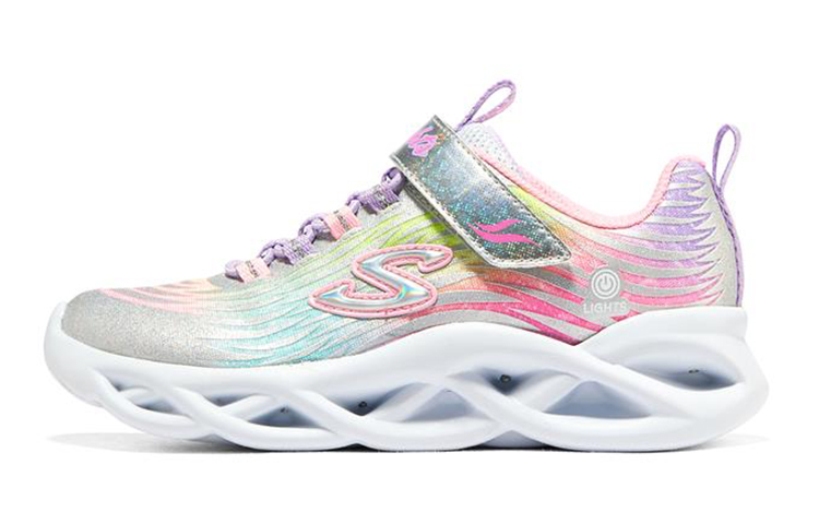(Youth) Skechers Twisty Brights Mystical Bliss 'White Multi' 302321L-SMLT