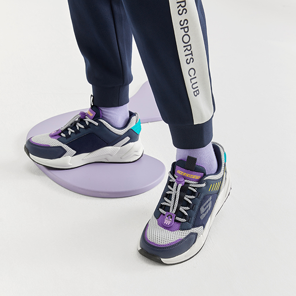(Youth) Skechers Ultrasurge 'Navy White Purple' 圖 9