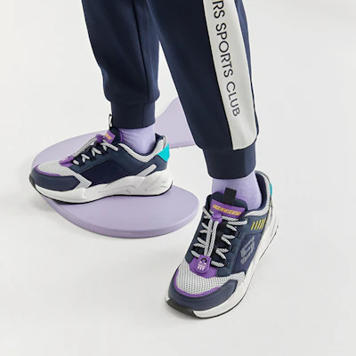 (JR) Skechers Ultrasurge ''Blu Bianco Viola'' 405225L-NVMT 1