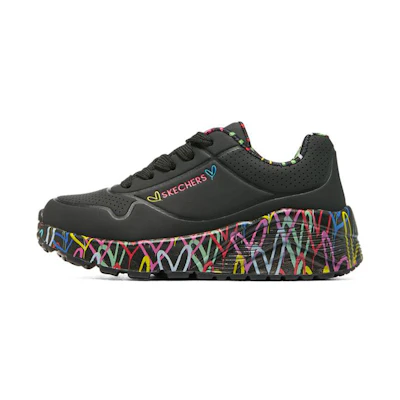 (Youth) Skechers Uno Lite 'Black Color-Block'