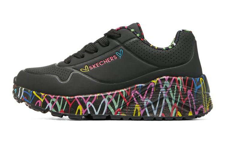 (Youth) Skechers Uno Lite 'Black Color-Block' 314976L-BKMT