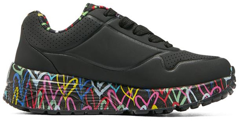 大童 Skechers Uno Lite 耐磨低筒運動休閒鞋 黑拼色 Order 大童 Skechers Uno Lite 耐磨低筒運動休閒鞋 黑拼色