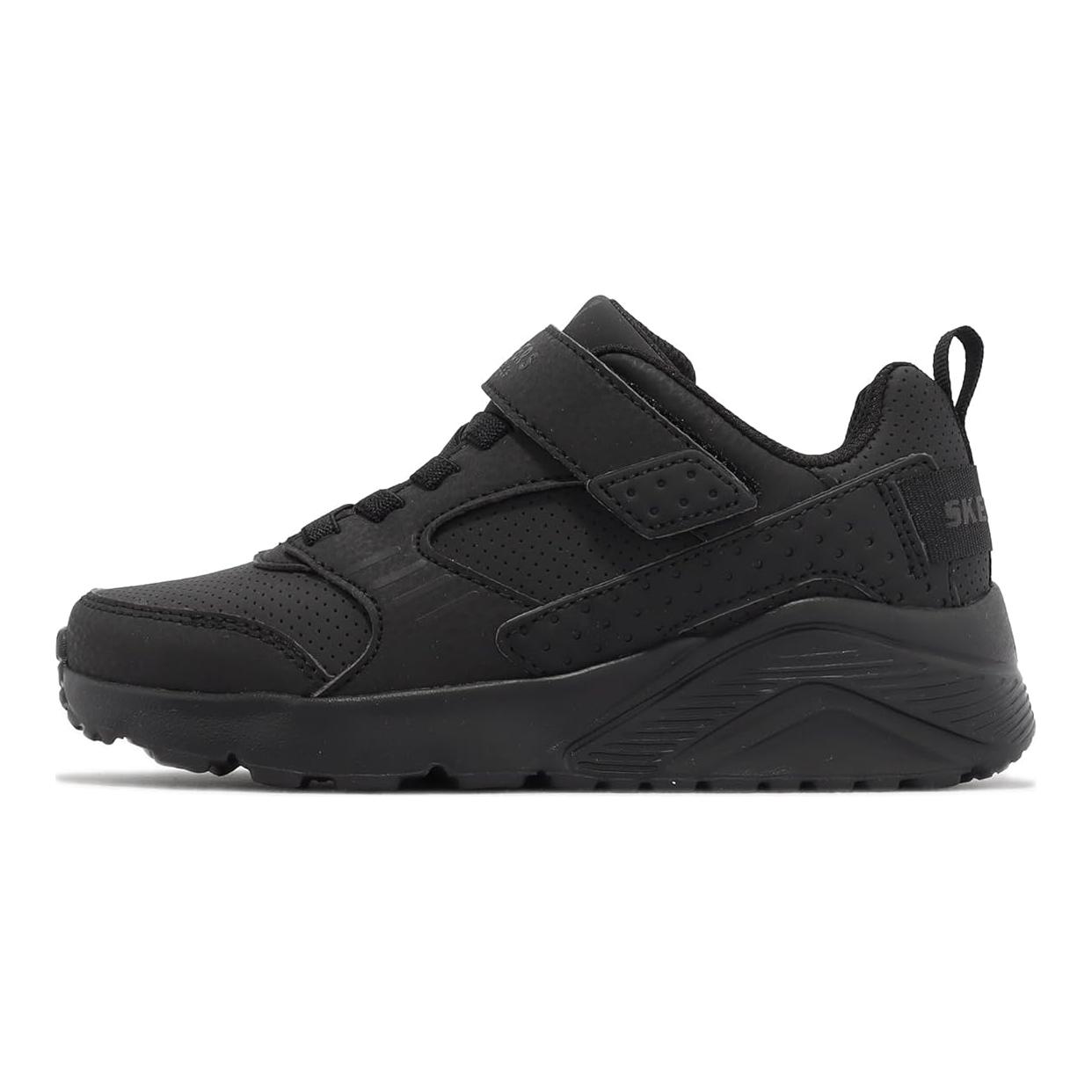 (Youth) Skechers Uno Lite Donex 'Pure Black' 403671-LBBK