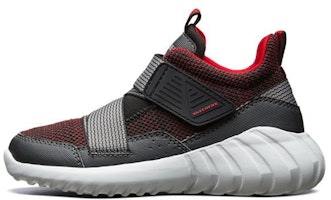 (Youth) Skechers Velcro Casual Sneaker 'Grey Red' 97696L-RDBK (Youth) Skechers Velcro Casual Sneaker 'Grey Red' 97696L-RDBK