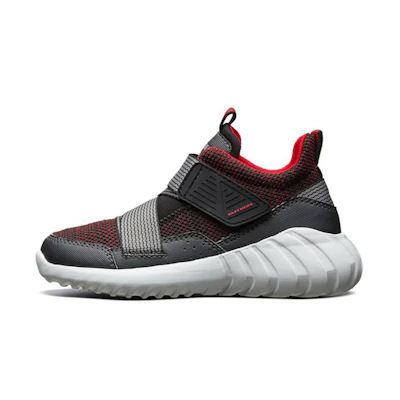 (Youth) Skechers Velcro Casual Sneaker 'Grey Red'
