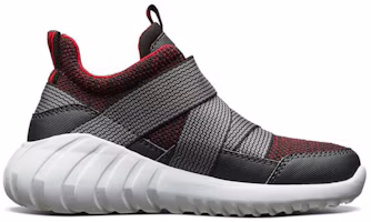 Order (Youth) Skechers Velcro Casual Sneaker 'Grey Red' 97696L-RDBK