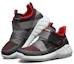 Lookbook (JR) Skechers Kasual Velcro Sneaker 'Kelabu Merah' 97696L-RDBK