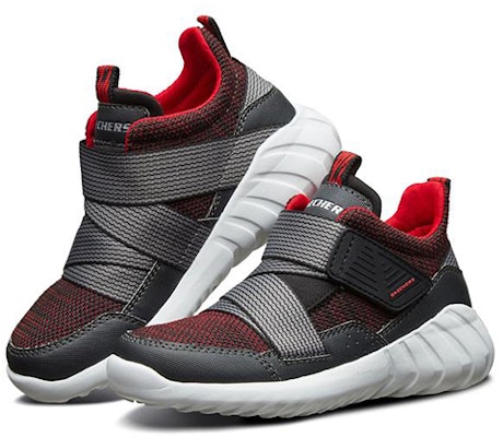(JR) Zapatillas Casuales Skechers Velcro 'Gris Rojo' 97696L-RDBK Lookbook (JR) Zapatillas Casuales Skechers Velcro 'Gris Rojo' 97696L-RDBK