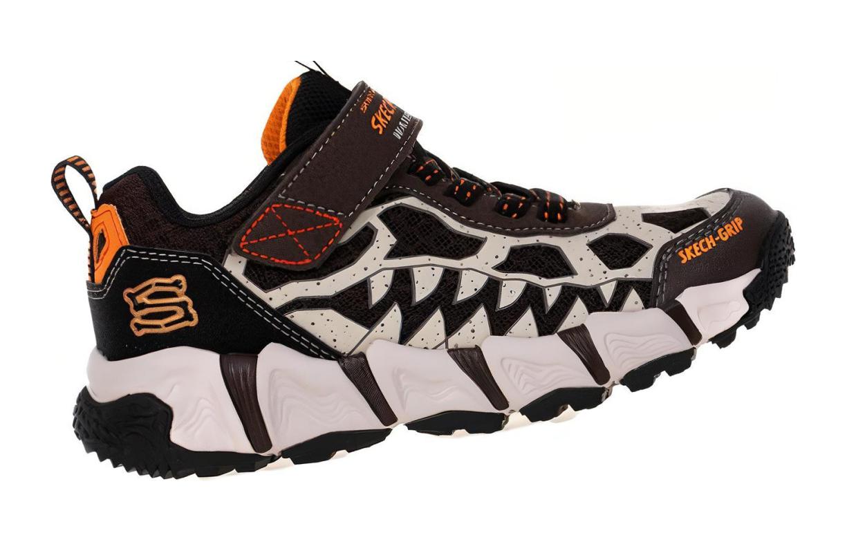Lookbook (JR) Skechers Velocitrek-Dino-Quest ''Zwart Bruin'' 402229-LCHBK