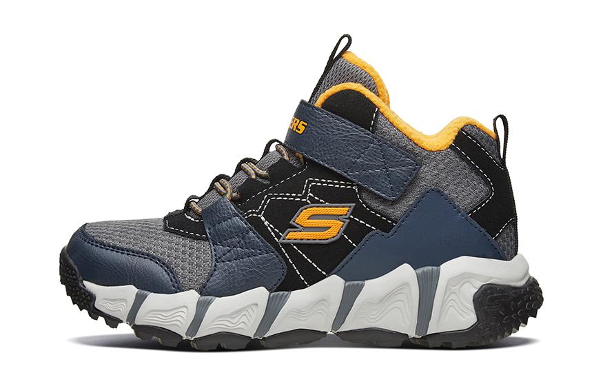 (Youth) Skechers Velocitrek Mid Peak Athletic Shoes 'Grey Blue Yellow' 660074L-NVBK