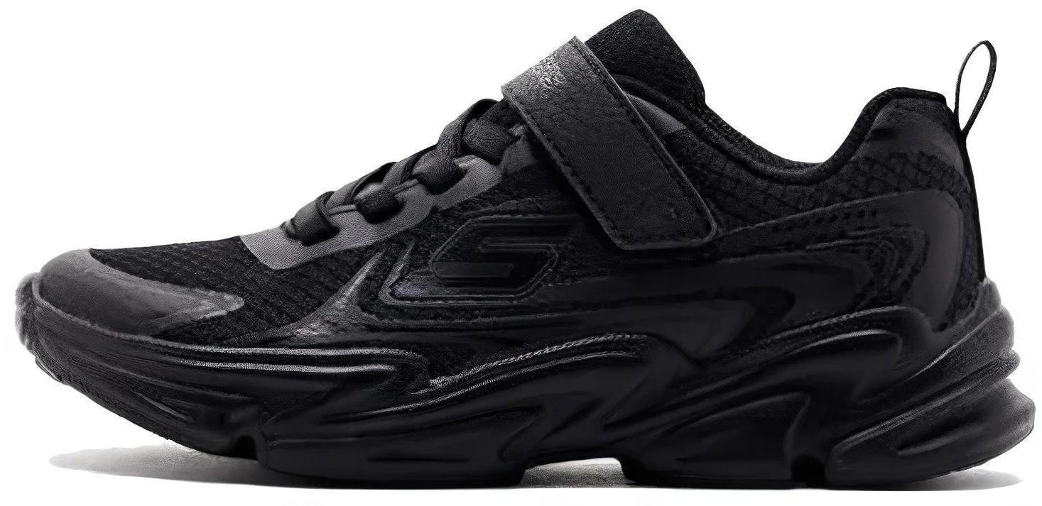 preschool-skechers-running-shoe-black-comfortable-versatile-shock-absorbing-durable-403885-l-bbk