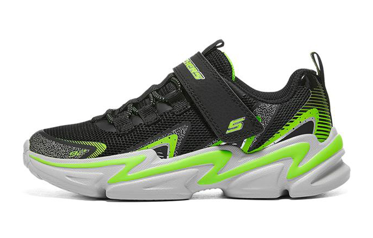 (Youth) Skechers Wavetronic 'Black Green' 403605L-BKLM