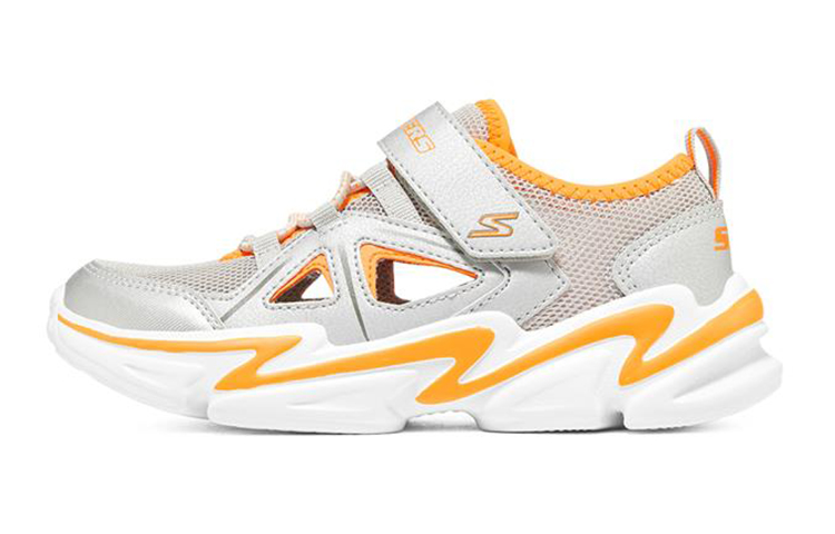 (Youth) Skechers Wavetronic 'Silver Orange' 403614L-SLOR