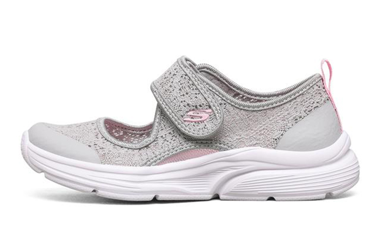 (Youth) Skechers Wavy Lites 'Light Grey' 664166L-LTGY