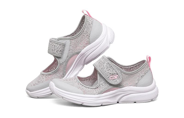 Lookbook (JR) Skechers Wavy Lites ''Lichtgrijs'' 664166L-LTGY