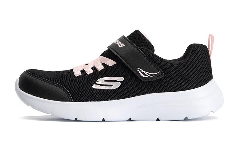 (Youth) Skechers Wavy Lites Blissfully Free Shoes 'Black Pink' 312030L-BKPK