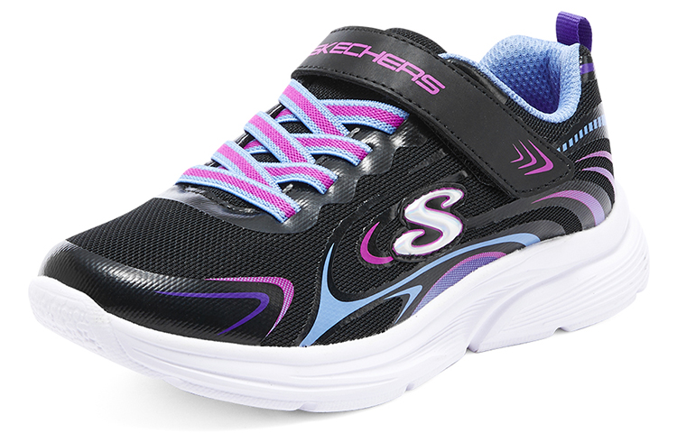 Shop (JR) Skechers Wavy Lites Schoenen ''Zwart Roze Blauw'' 303520L-BKMT