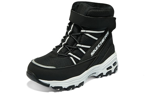(JR) Skechers 冬季舒适靴子 '黑白' 660092L-BKW Lookbook (JR) Skechers 冬季舒适靴子 '黑白' 660092L-BKW