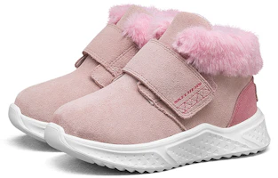 Shop 嬰童 Skechers 舒適氣質 耐磨保暖 中幫 學步鞋 淺粉色