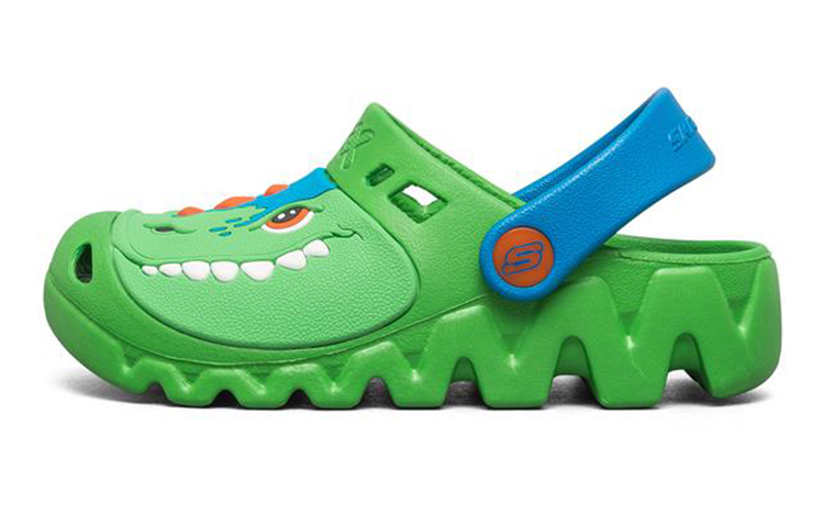 (Youth) Skechers Zaggle 'Green Cut-Out Sandal' 400074L-GRBL
