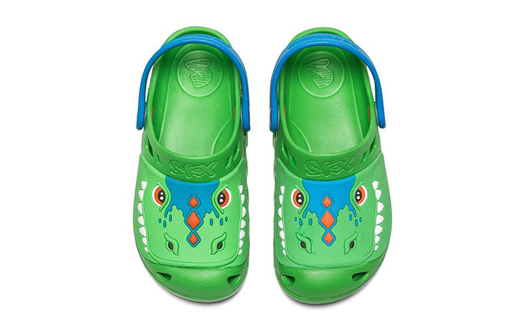 Shop (Youth) Skechers Zaggle 'Green Cut-Out Sandal' 400074L-GRBL