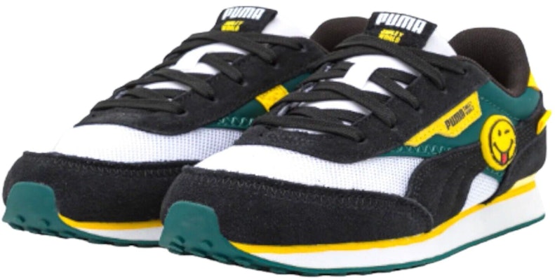 (Youth) SmileyWorld x Puma Future Rider 'Black Vibrant Yellow' 386135-01 Order (Youth) SmileyWorld x Puma Future Rider 'Black Vibrant Yellow' 386135-01