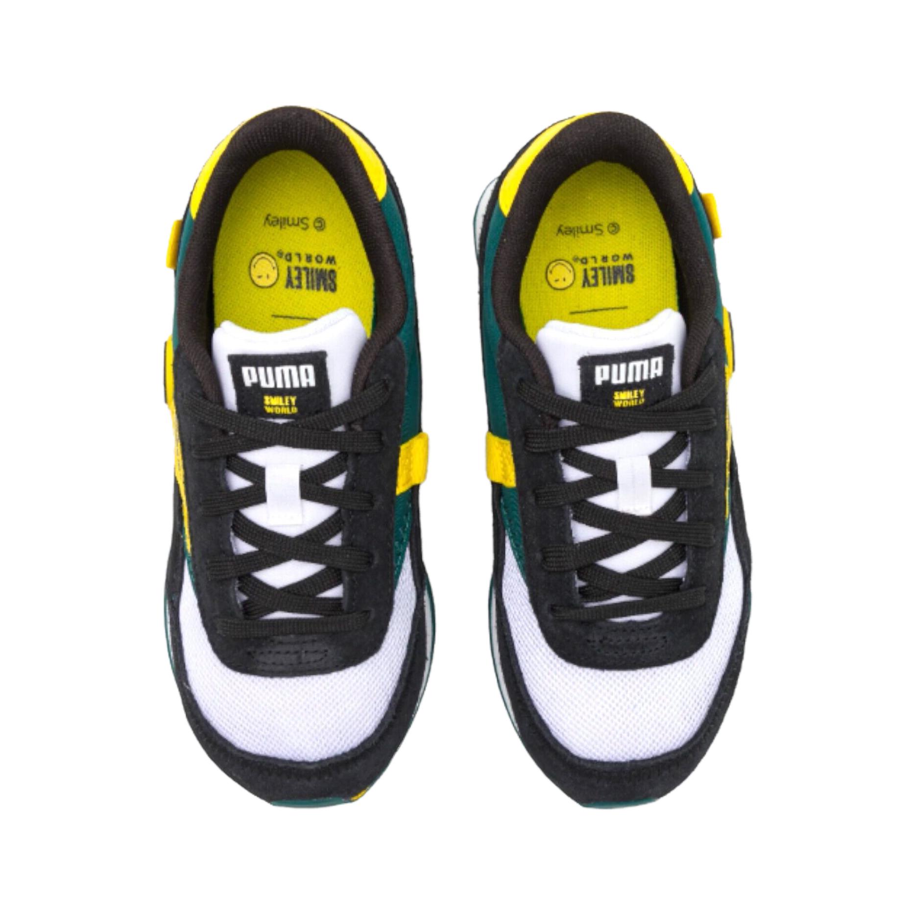 Lookbook (Youth) SmileyWorld x Puma Future Rider 'Black Vibrant Yellow' 386135-01