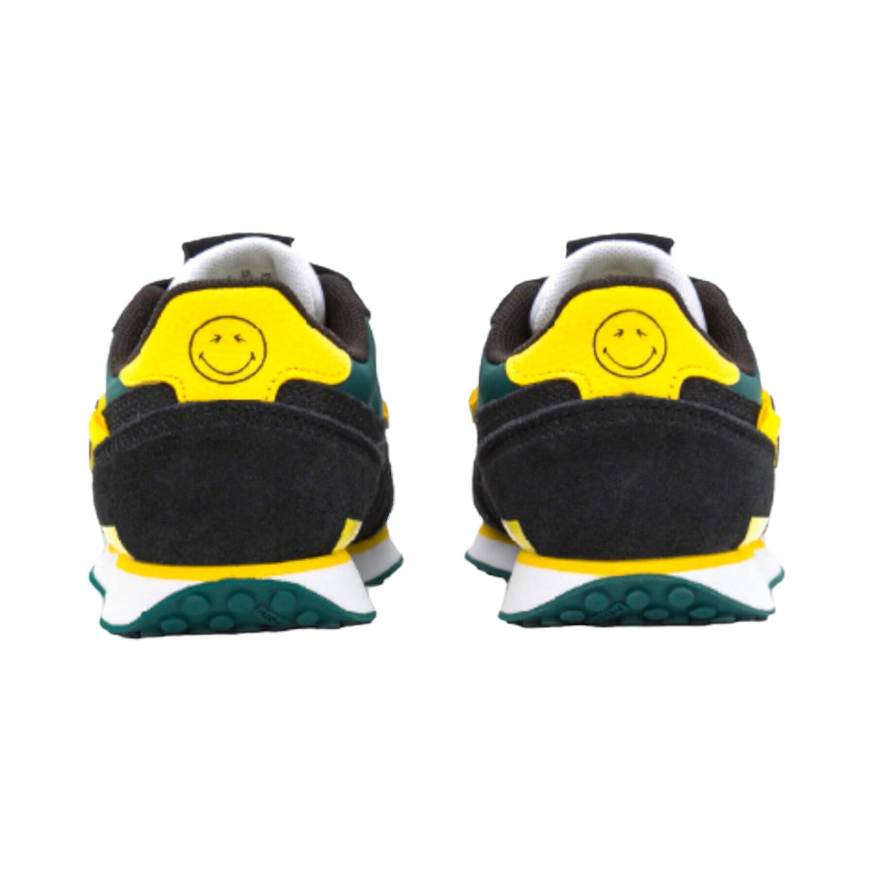 Shop (Youth) SmileyWorld x Puma Future Rider 'Black Vibrant Yellow' 386135-01