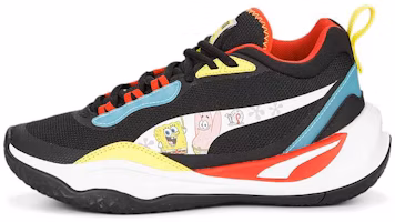 (Youth) Spongebob Squarpants x Puma Play Maker Sneaker 'Puma Black/Puma White/Celandine/Hero Blue' 391186-01 (Youth) Spongebob Squarpants x Puma Play Maker Sneaker 'Puma Black/Puma White/Celandine/Hero Blue' 391186-01