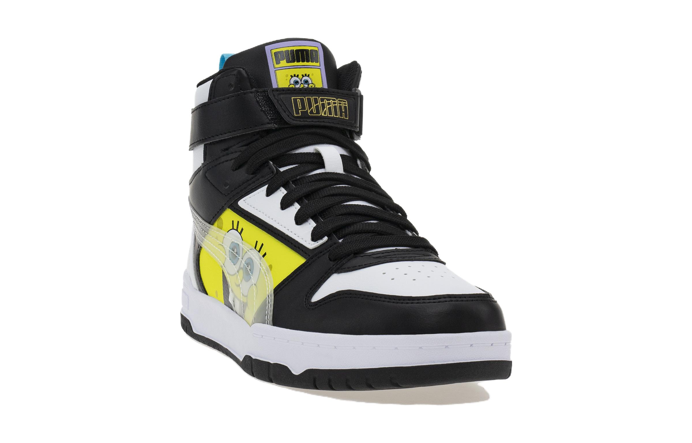 Lookbook (青少年) 海綿寶寶 x Puma RBD 運動鞋 'Puma 白/黑/Lucent 黃/Hero 藍' 390864-01
