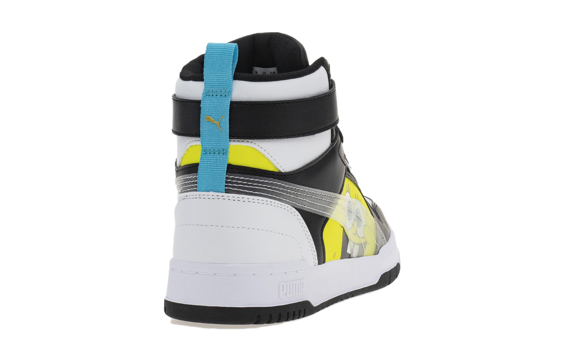 Shop (青少年) 海綿寶寶 x Puma RBD 運動鞋 'Puma 白/黑/Lucent 黃/Hero 藍' 390864-01